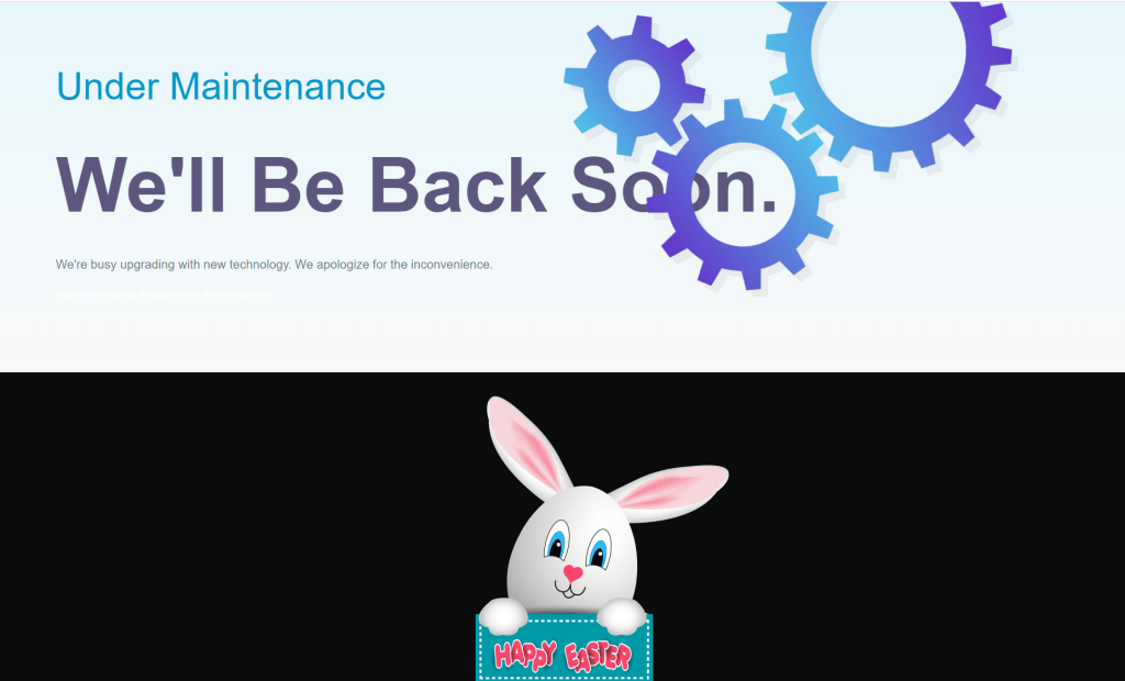 We are adjusting technical details on our system to the requirements of the exchanges, which results in the interruption of our&nbsp;website.