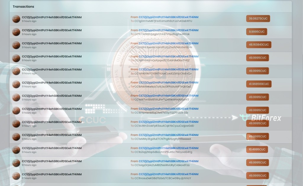 If your CUC has not arrived on the Bitforex exchange, here is what you need to&nbsp;do.